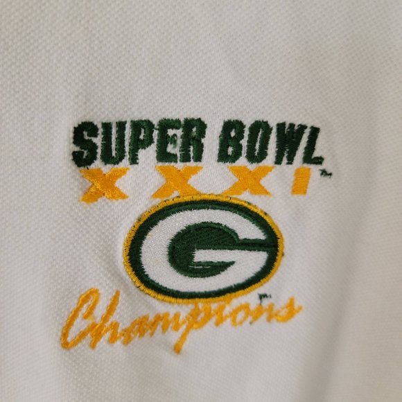 NFL Green Bay Packers Super Bowl XXXI Champions Size XL Polo *** Some Spots *** - Picture 6 of 13